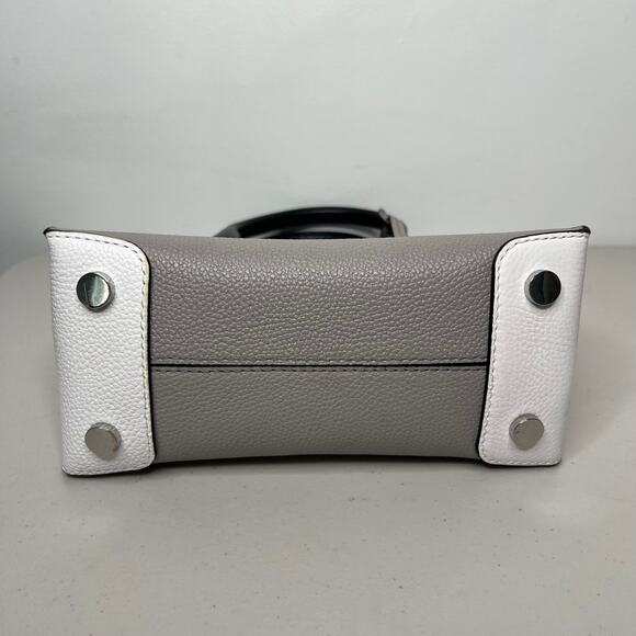 Michael Kors Mercer Color Block Pebbled Leather Crossbody Satchel Bag - Picture 4 of 10